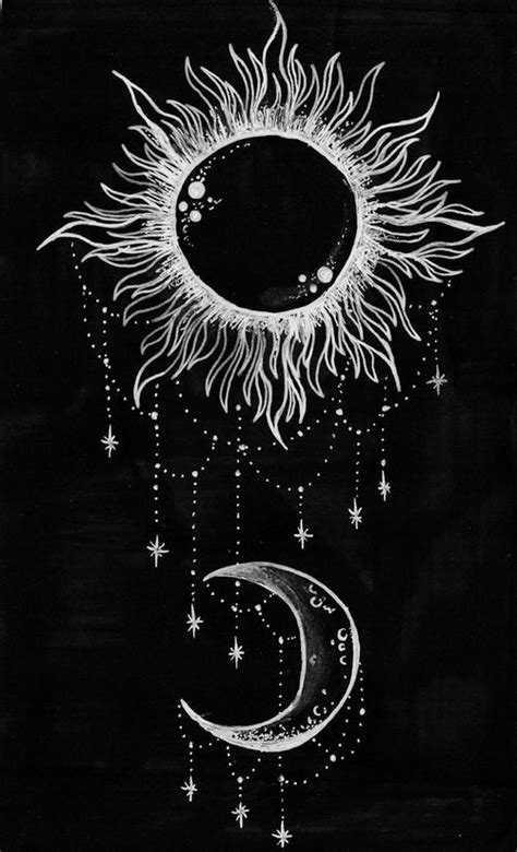 Moon Stars And Sun Art Drawings Art Drawings