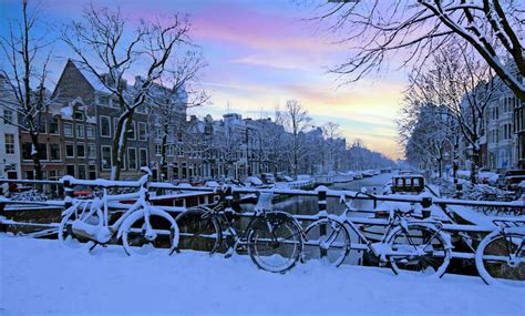 Snowfall In The Netherlands Travel Problems Ahead
