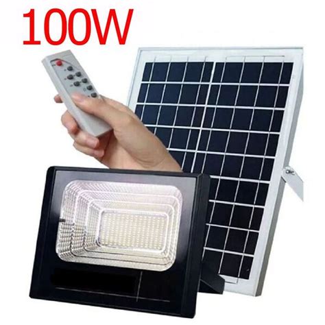 refletor energia solar holofote 100w kit 4 und led luminaria sensor controle remoto bateria