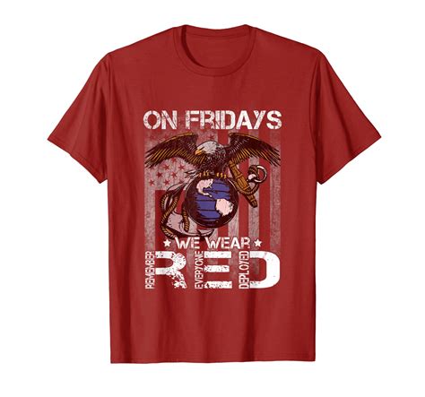 On Fridays We Wear Red T Shirts Red Shirt Friday Tee Ts Zelite