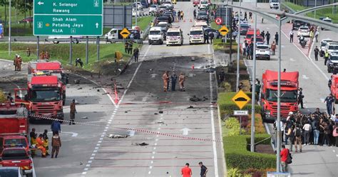 Private Jet Crashes Into Malaysia Highway Killing 10 The New York Times