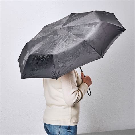 Knalla مظلة قابل للطي أسود Ikea
