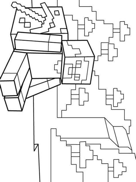 Steve In Minecraft Coloring Page Printable Coloring Page Coloring Home