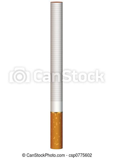 Clip Art Of Cigarette Realistic Illustration Of One Cigarette