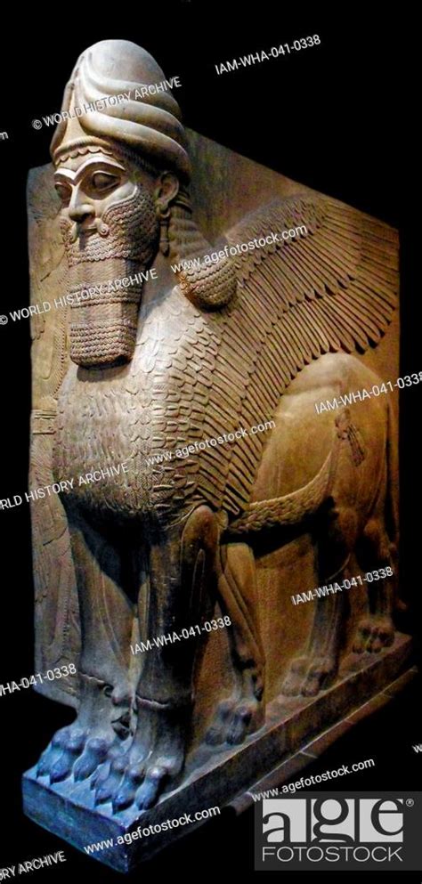 Humanheaded Winged Lion Lamassu 883859 Bc Neoassyrian Period