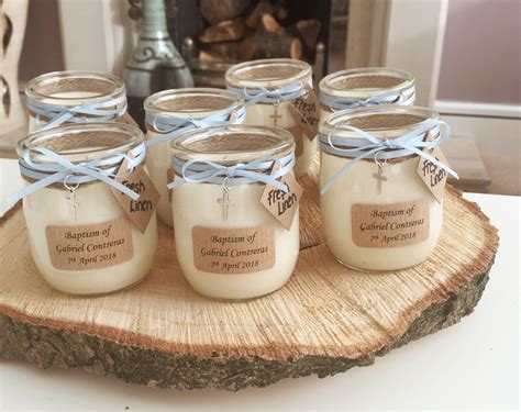 Baptism Favour Vegan Candle Glass Jar Keepsake Personalised | Etsy