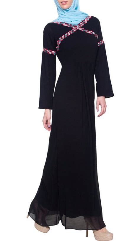 Black Chiffon Modest Islamic Maxi Abaya Dress Abaya Dress Artizara