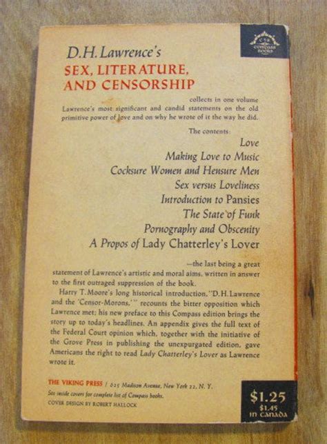 Vintage Libro De Bolsillo Sexo Literatura Y Censura D H Etsy Free