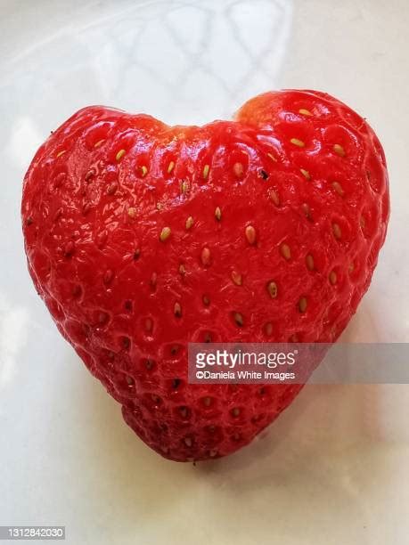 Strawberry Heart Shape Photos And Premium High Res Pictures Getty Images