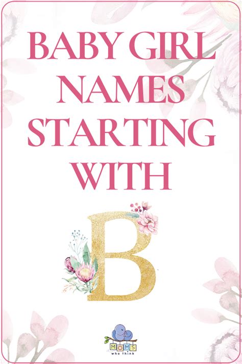 Baby Girl Names That Start With B Baby Girl Names Middle Names For