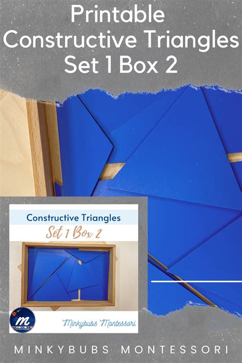 Constructive Triangles Rectangular Blue Set 1 Box 2 Printable Print