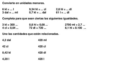 El Blog De Alberto Matemáticas 5º Ejercicios Repaso Tema 5 Medida De