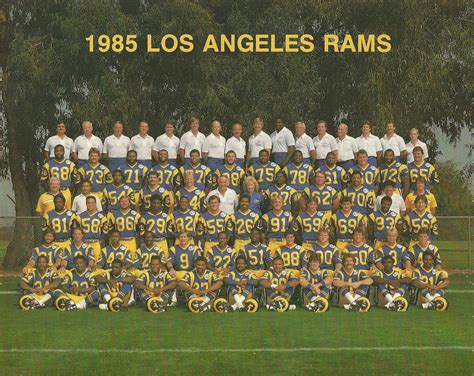 1985 Los Angeles Rams 8x10 Team Photo Football Nfl Picture La