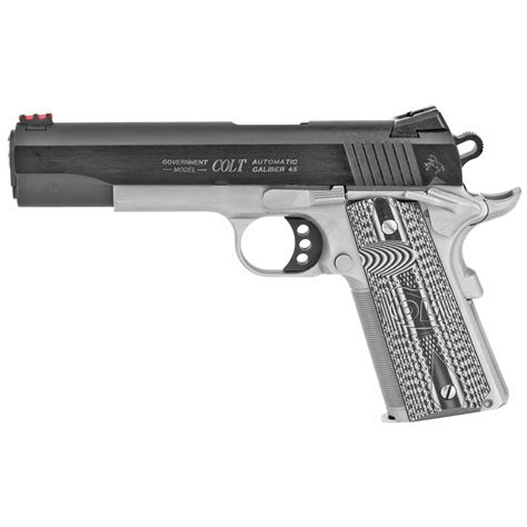 Colt Competition Plus 5 45 Acp 8 Rounds Fiber Optic Silver Black