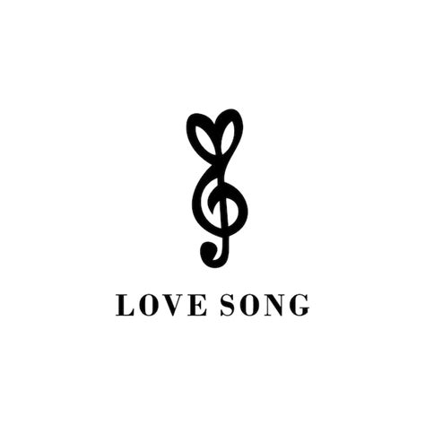 Premium Vector Love Song Symbol Abstract Vector Logo Design