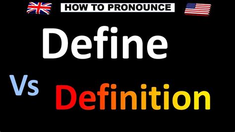 How To Pronounce Define And Definition Correctly Youtube