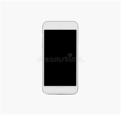 Smart Phone With Blank Screen Isolated On White Background Stock Photo