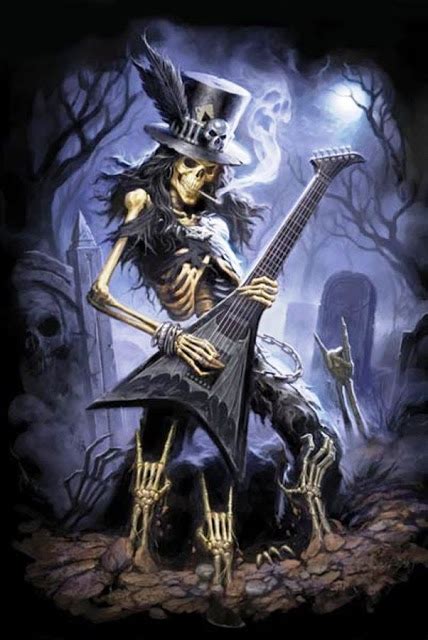 Gothic Steampunk Alternative Subculture Styles Skeleton Guitarist