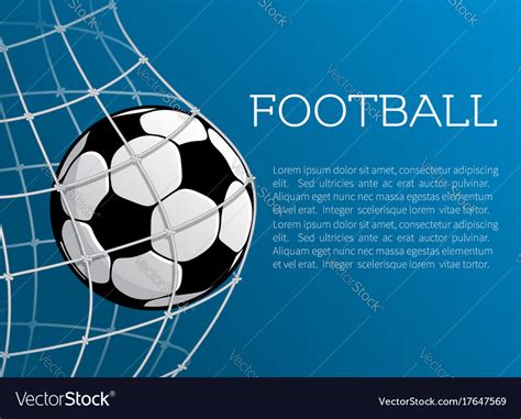 Get great deals on ebay! Football ball poster of soccer championship Vector Image