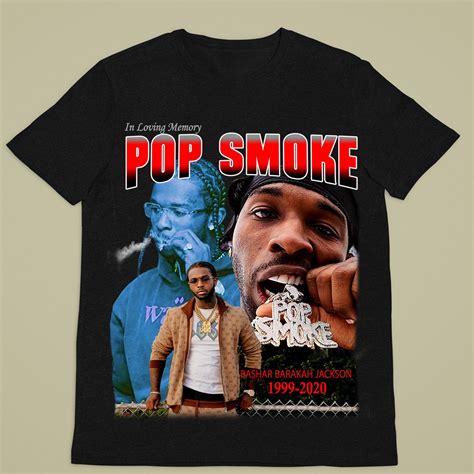 Pop Smoke T Shirt Vintage Pop Smoke Hip Hop Rapper Love For Etsy