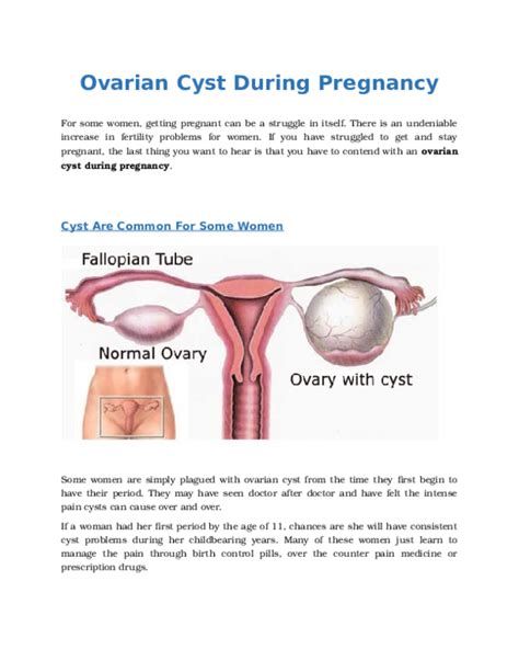 Can Ovarian Cyst Cause Problems During Pregnancy Pregnancywalls
