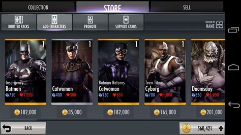 Injustice Gods Among Us List Of Cards Quest For Fun