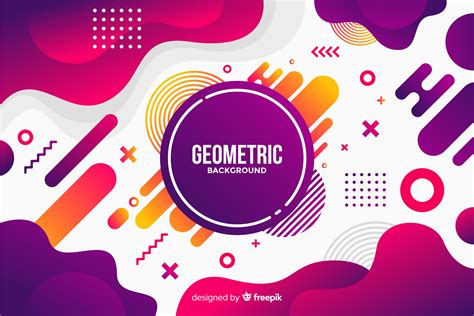 Free Download Geometric Background Poster Template Design Poster