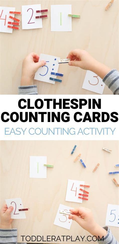 Clothespin Counting Cards Toddler At Play Kids Crafts And Activities