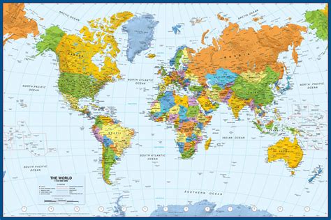 World Map Atlantic Centered Atlas Cartographic
