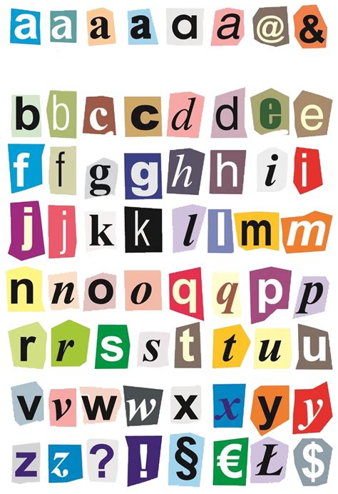 Alphabet Letters Magazine Sticker By Lettering Alphabet Small