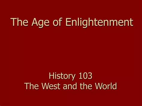 Ppt The Age Of Enlightenment Powerpoint Presentation Free Download
