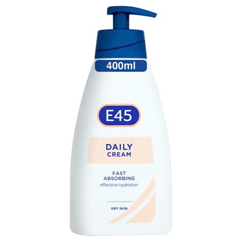 E45 Daily Moisturiser Cream For Dry Skin Pump Ocado