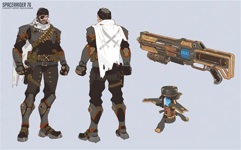 space raider soldier 76 skin concept art overwatch 2 art gallery