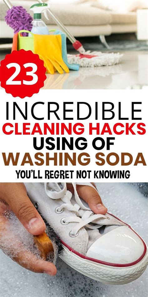 23 Clever Uses Of Washing Soda Washing Soda Cleaning Hacks