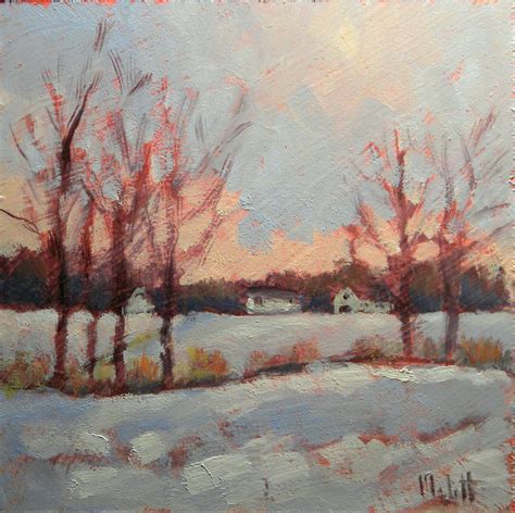 Heidi Malott Original Paintings Winter Sunrise Landscape