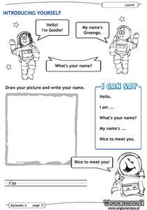 introducing  worksheet  kindergarten st grade lesson planet