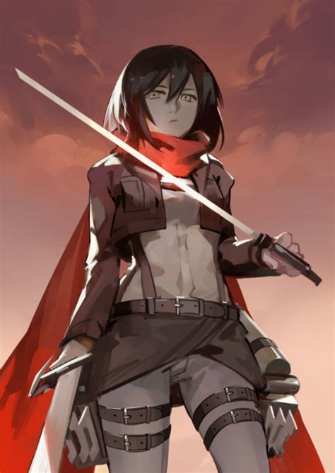 Mikasa By 3four On Deviantart Mikasa Attack On Titan Anime Eren Jaeger