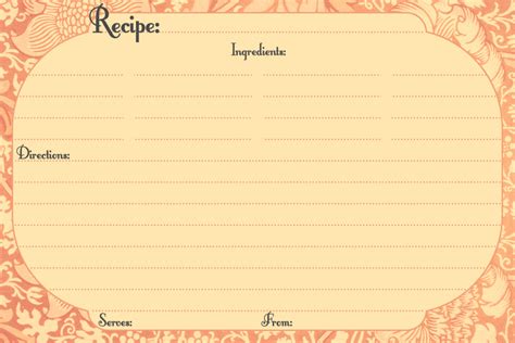 10 Best Free Printable Vintage Recipe Cards 4x6 Pdf F