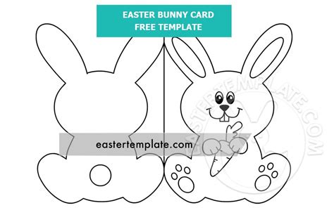 Free Printable Easter Bunny Card Easter Template