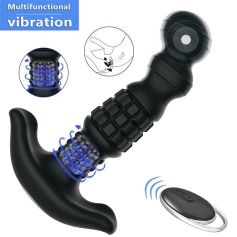 Male Vibrating Prostate Massager Anal Plug Dilator Vagina Stimulator Remote Control Dildo G Spot