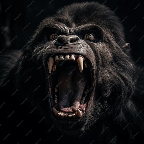 Premium Ai Image Best Screaming Gorilla Terrible Images Generative Ai