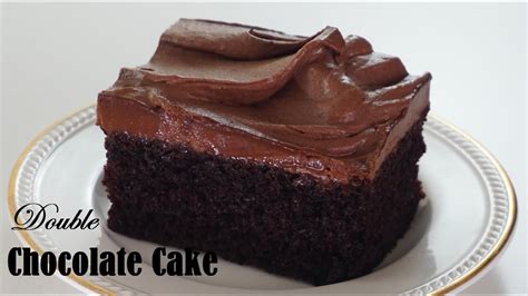 Super Moist Double Chocolate Cake Easy Recipe Youtube