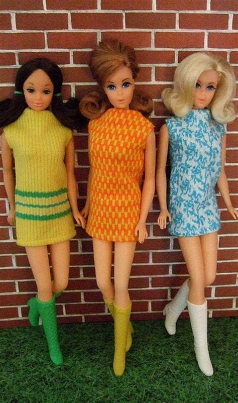 Mod Barbies In Dresses From Sears Glamour Group Vintage Barbie