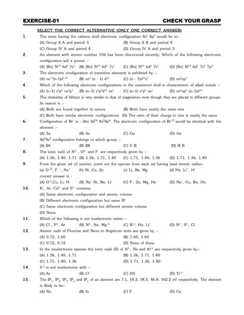 Solution Periodic Table Exercises Studypool