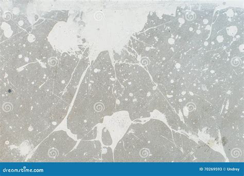 White Splash On Gray Background Concrete Wall Messy Splotchy Surface