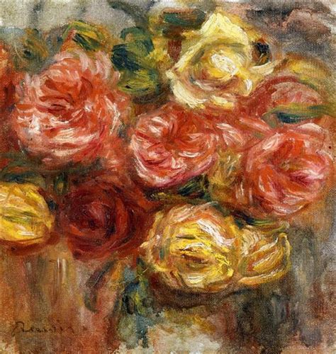 Bouquet Of Roses In A Vase 1900 Pierre Auguste Renoir