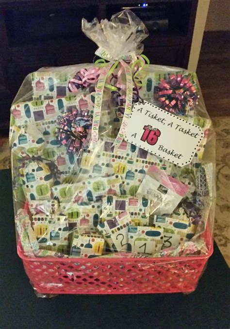 (16) experience in the cards: A Tisket, A Tasket, A Sweet 16 Basket! Filled with 16 ...