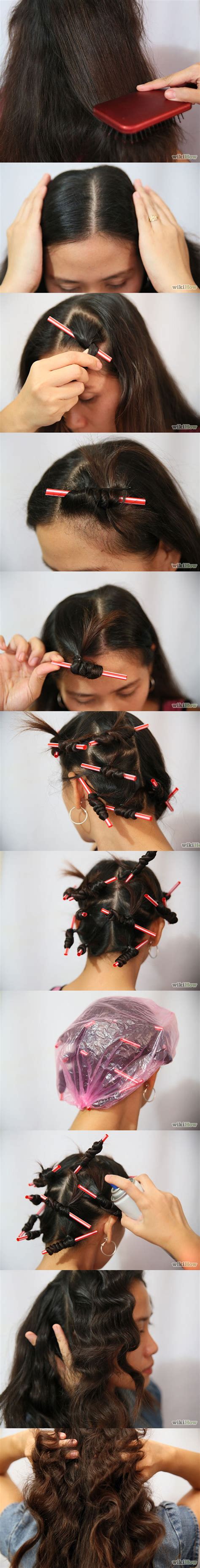 6 Easy Ways To Curl Your Hair With Drinking Straws Straw Set Tutorials
