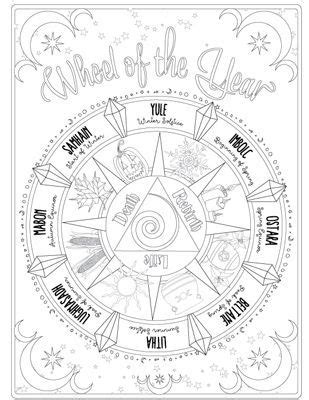 Witchcraft halloween samhain grimoire adult coloring book. Coloring Book of Shadows | Witch coloring pages, Book of ...
