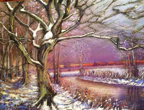 Winters Glow Pastel Glyn Overton Contemporary Impressionism